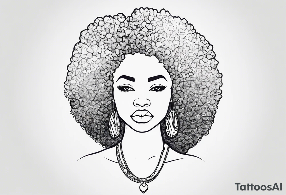 Afro art tattoo idea