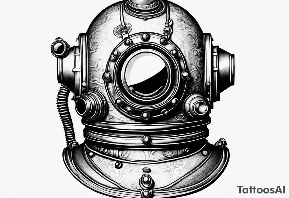 mark v diving helmet tattoo idea