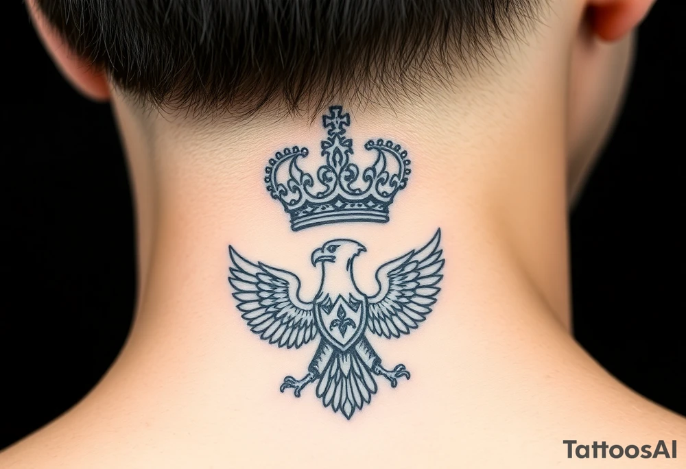St. George
Russian imperial crown above the eagle
Russian sabre
The Kremlin or St. Basil's Cathedral scene tattoo idea