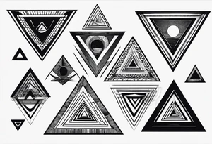 A triangle with nothing inside of it very simple tattoo idea