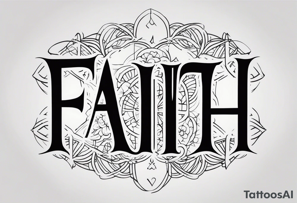 faith text tattoo idea
