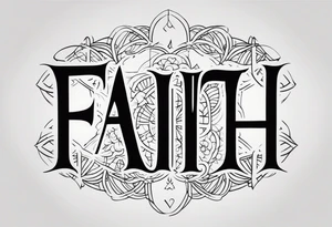 faith text tattoo idea