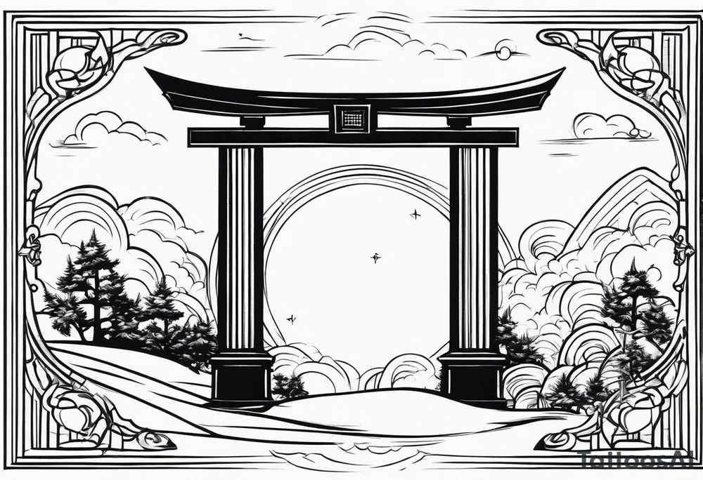 heaven gate vector tattoo idea