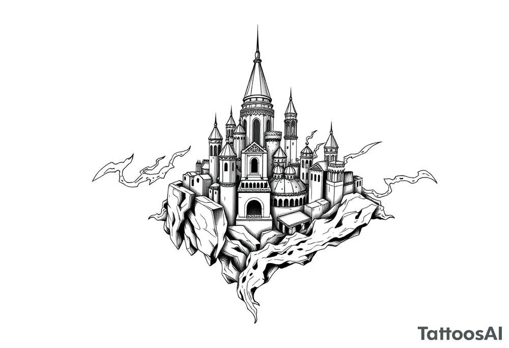 city of 
Atlantis tattoo idea