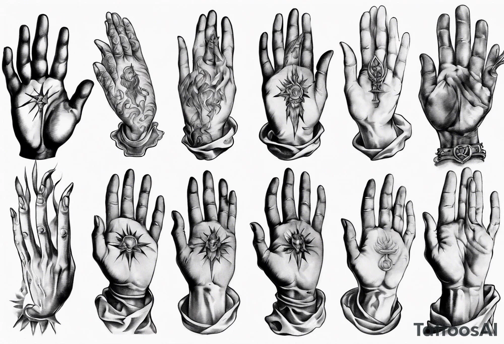 Praying hands tattoo idea