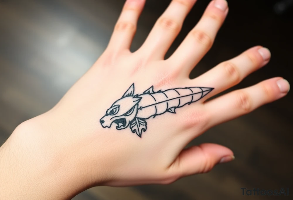 Simple large nature or Norse themed, covering ge hand, going up the fingers and down the wrist. tattoo idea