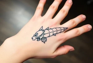 Simple large nature or Norse themed, covering ge hand, going up the fingers and down the wrist. tattoo idea