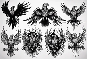 dark eagle tattoo idea