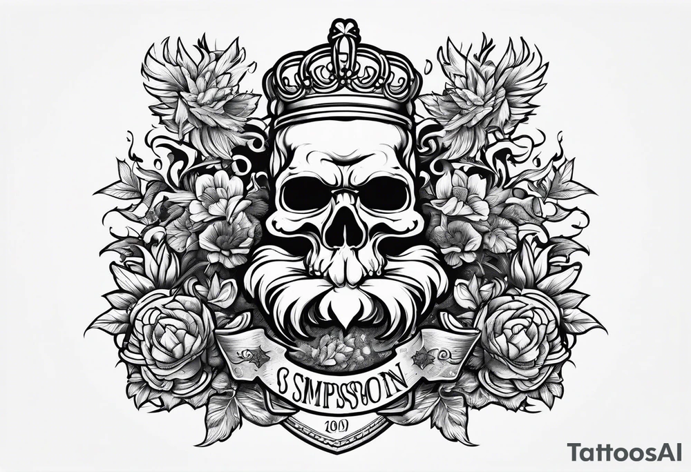 Simpson Family Crest tattoo idea