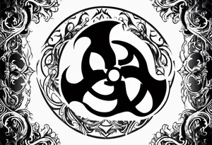 biohazard symbol tattoo idea