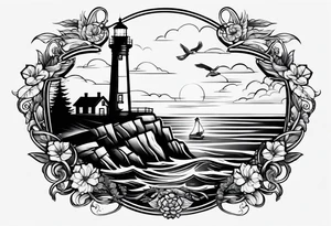 Lighthouse tattoo idea
