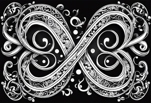 The words “Even If” and infinity symbol tattoo idea