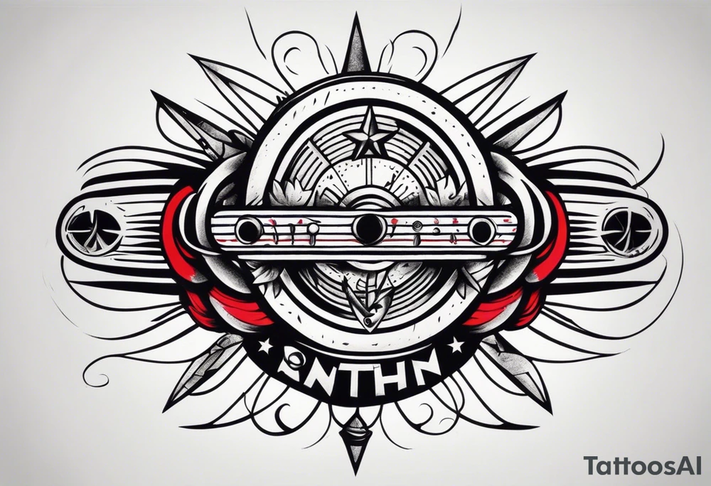 Rock a billy arm sleeve
Verschiedene Motive tattoo idea