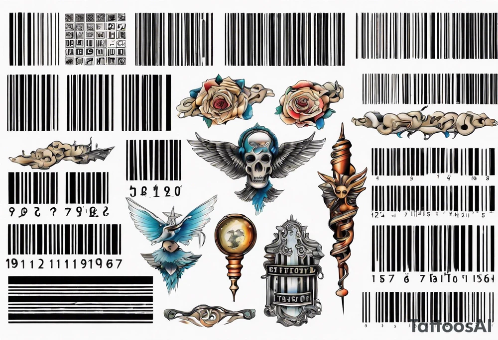 Hebrew Bar code tattoo tattoo idea