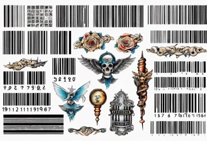 Hebrew Bar code tattoo tattoo idea