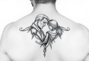Father and daughter tattoos tattoo idea