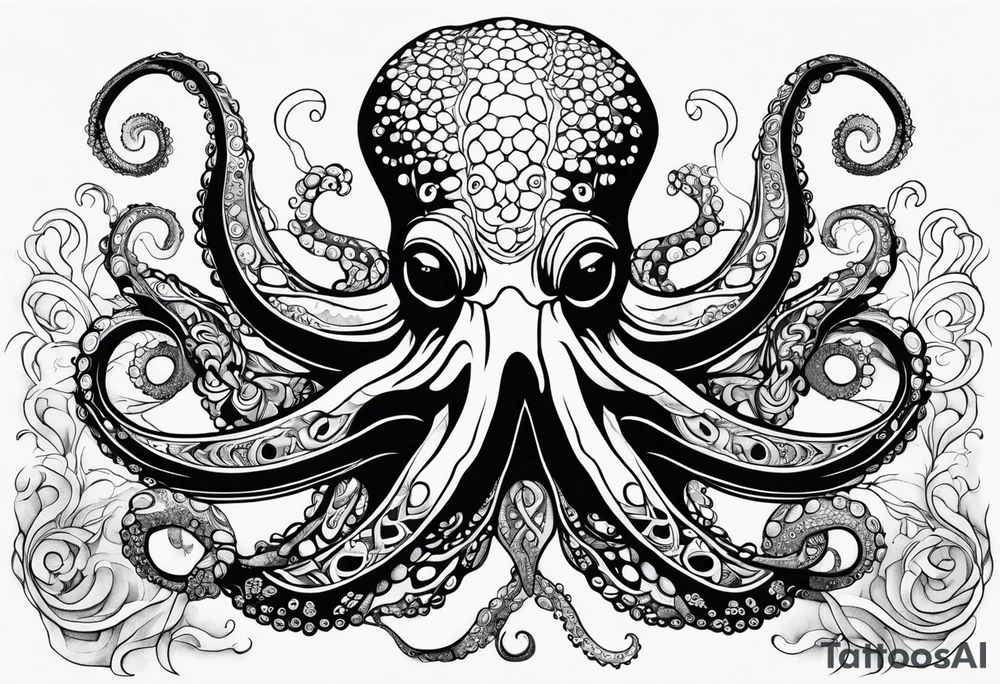 Ocean octopus tattoo idea