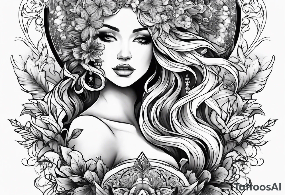 mother nature tattoo idea