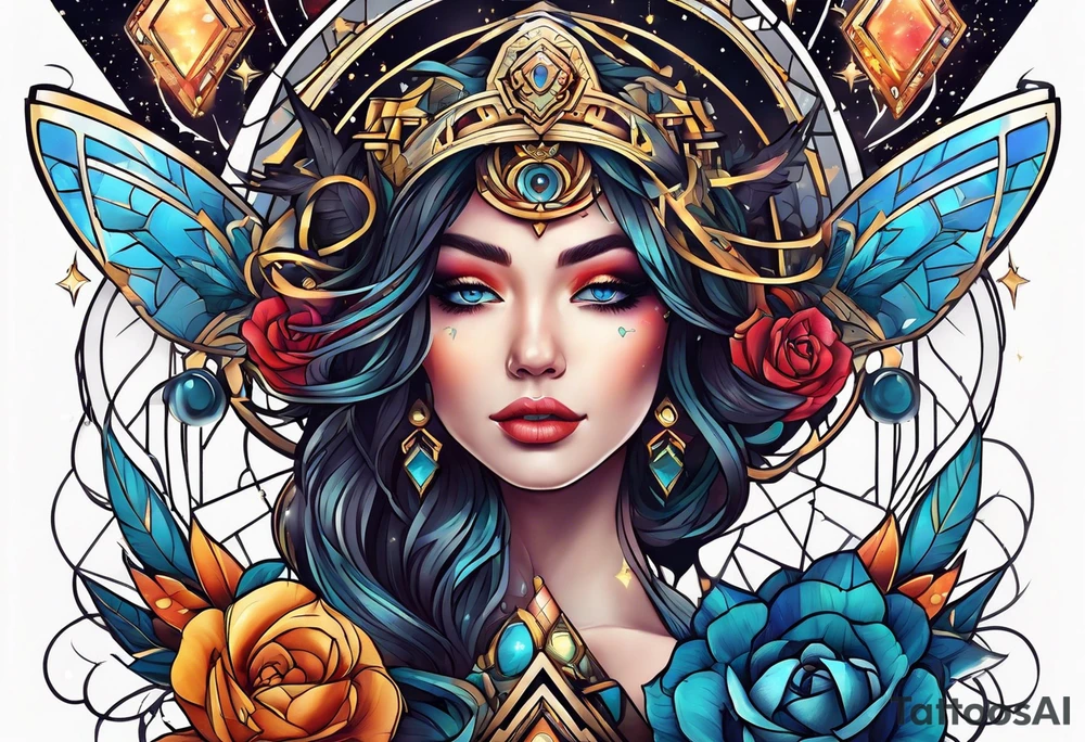 time and space tattoo idea