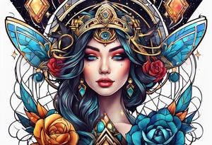 time and space tattoo idea
