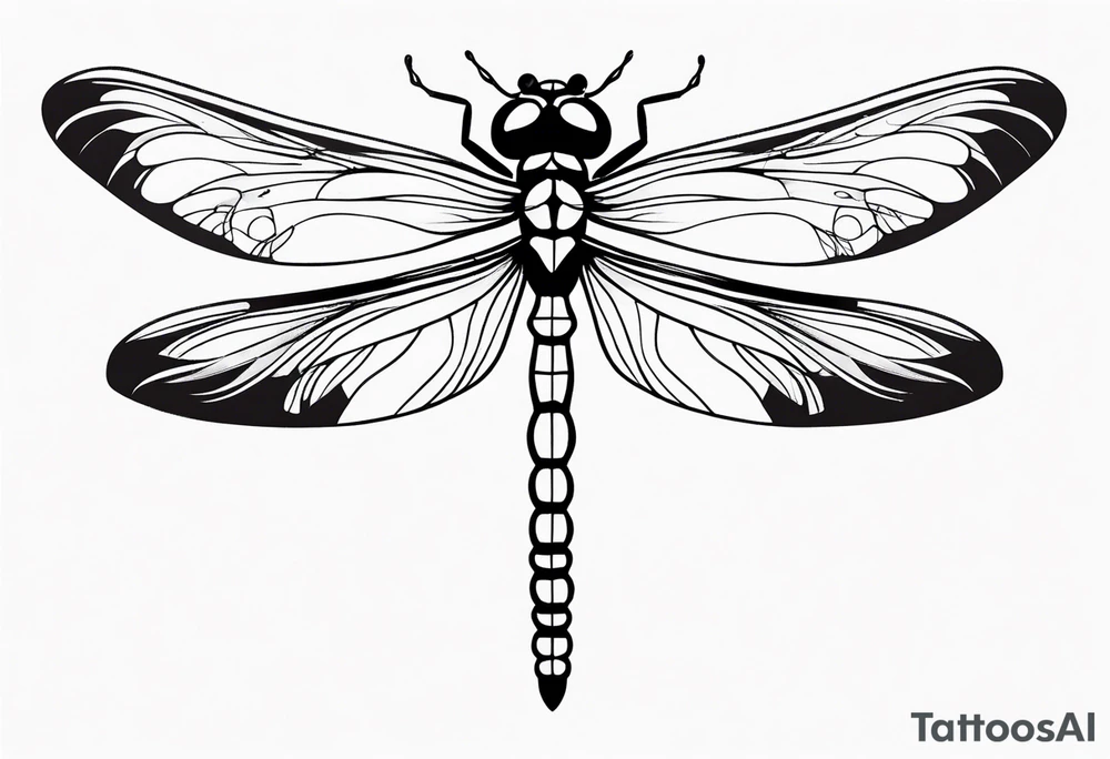 Dragonfly with delicate wings tattoo idea
