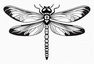 Dragonfly with delicate wings tattoo idea