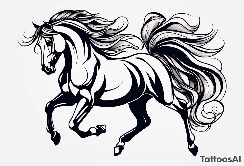 Beautiful Horse tattoo idea
