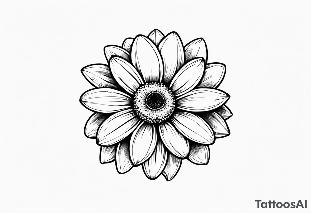Daisy with 8 pedals tattoo idea