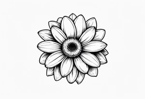 Daisy with 8 pedals tattoo idea