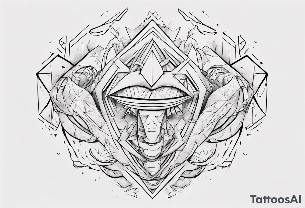 dad and son contour tattoo idea