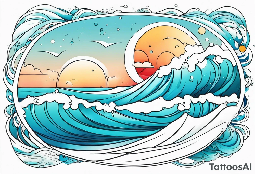 ocean wrap tattoo idea