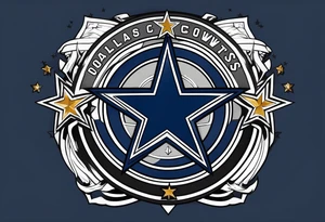 Dallas cowboys symbol with Corinthians soccer team symbol tattoo idea