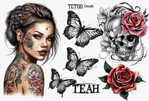 an idea for a tatoo of my daughter , her name is teah tattoo idea