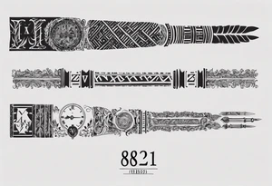 men’s arm sleeve, 1/18/70 Roman numeral, 8/31/62 Roman numeral tattoo idea