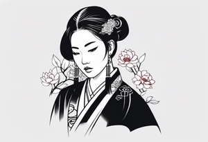 chinese girl tattoo idea