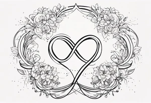 Infinity, family, love, five tattoo idea