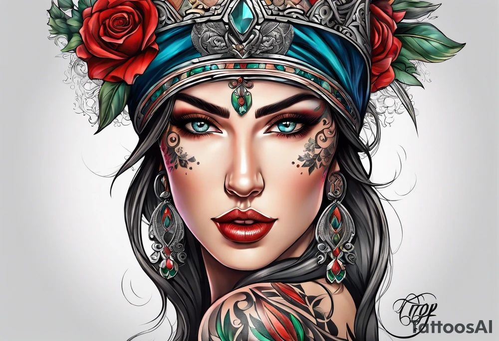 Moari with Croatian and Northern Irish influences tattoo idea