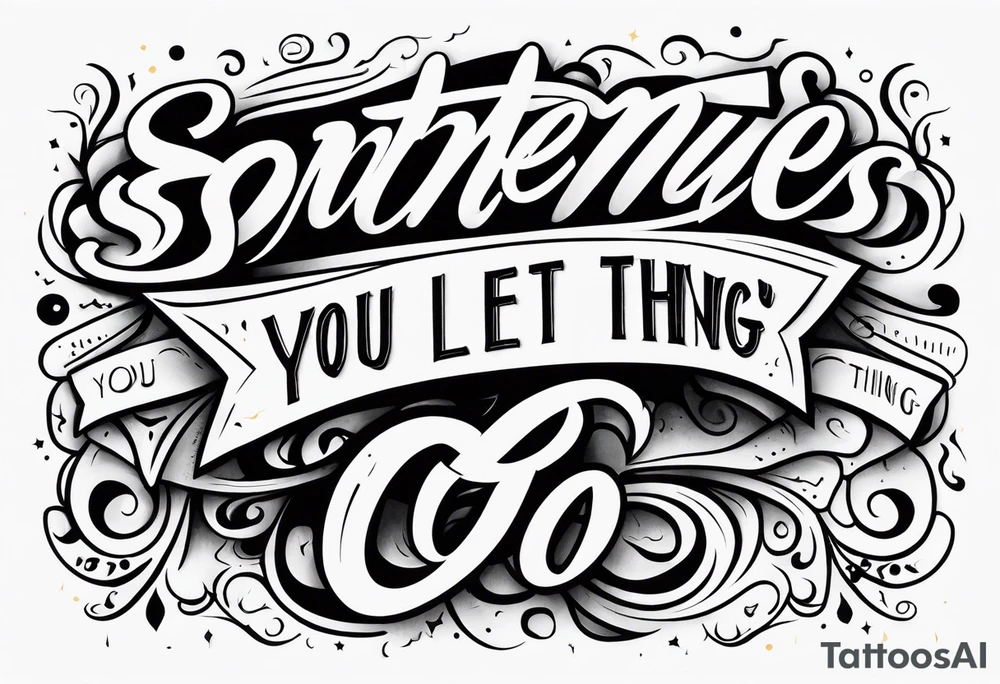 Sometimes you need to let things go tattoo idea