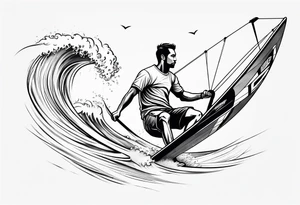 Windsurfer tattoo idea