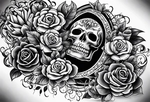 rock a billy Arm sleeve mit verschiedenen Motiven tattoo idea