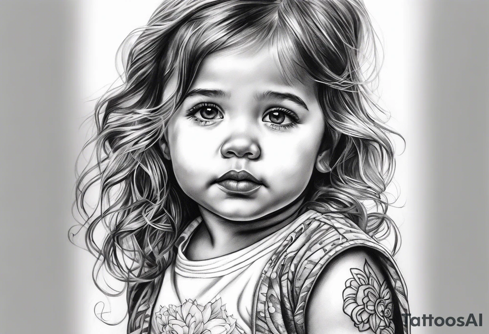 Toddler girl tattoo idea