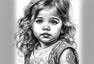 Toddler girl tattoo idea