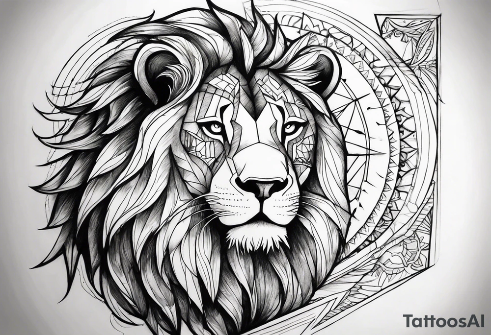 half sleeve from shoulder to elbow. lion for strength, kite for childhood, and light burst over the top of the shoulder. tattoo for a male so should be masculine but have a feeling of wanderlust. strong shade work tattoo idea