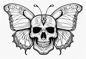 Skull Butterfly tattoo idea