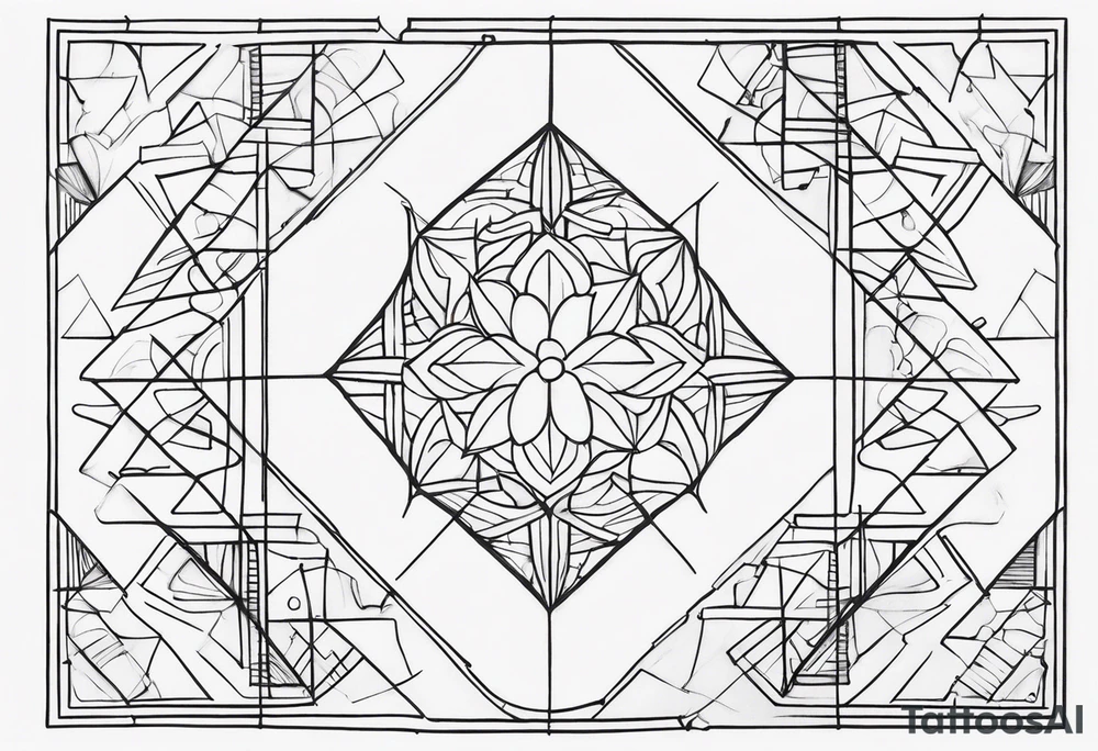 A tattoo symbolizing interdependence, thinking outside the box, and trusting yourself and seeing your growth tattoo idea