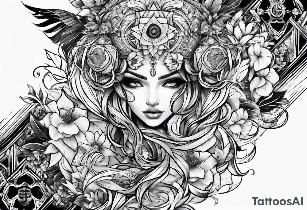 Video game abstract tattoo idea