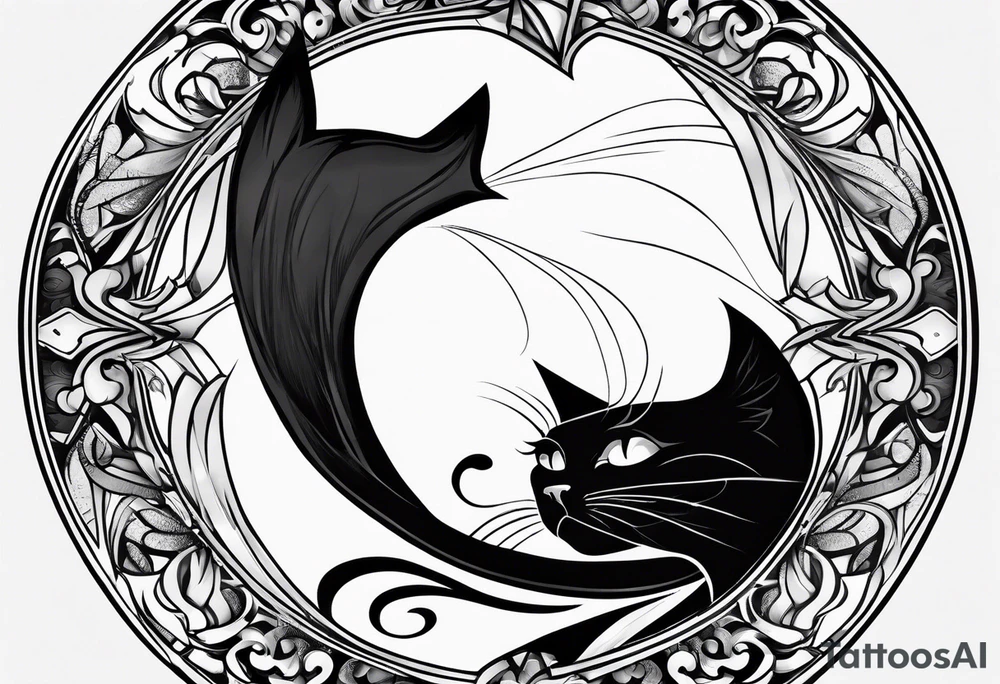 black cat tattoo idea