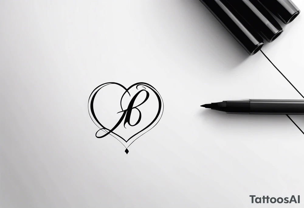 make a tattoo with the initials HJ in cursive fineline with a heart tattoo idea make a tattoo with the initials HJ in cursive fineline with a heart tattoo idea