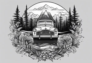 Nature and bullets tattoo idea