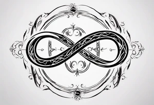 classic infinity symbol with one of the loops made of the numbers 111923 tattoo idea